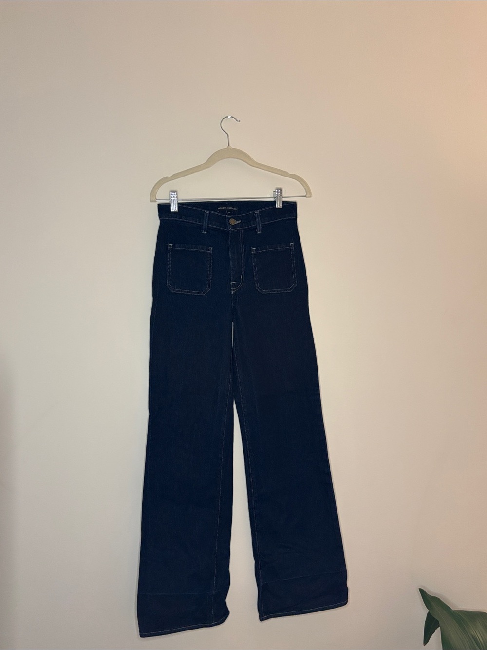 Good American Dark Blue Wide Leg Jeans - Picture 6 of 12